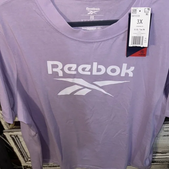 NWT Reebok lavender t shirt short sleeves training shirts size three x nice - Picture 6 of 6